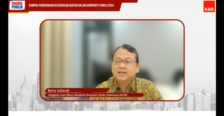Dr Berry Juliandi Sebut Peran AI Dapat Berdampak Pada Aktivitas Pemilu 2024