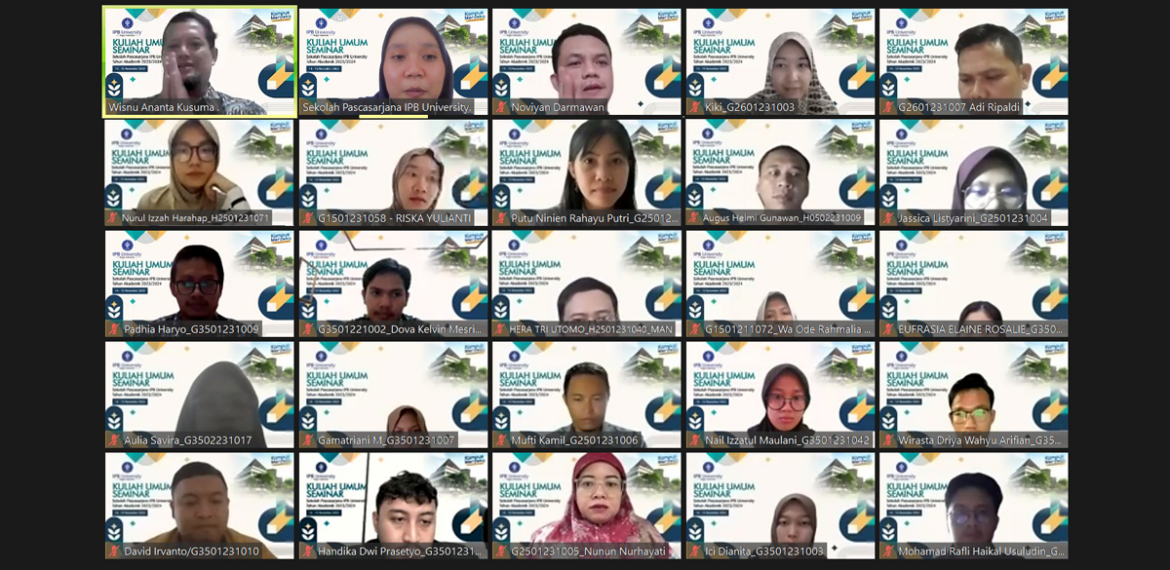 Sekolah Pascasarjana IPB University Adakan Sosialisasi Peraturan dan Pelaksanaan Seminar Hasil Penelitian Mahasiswa
