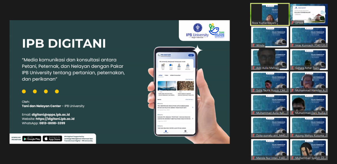 TNC IPB University Kenalkan Aplikasi IPB Digitani Sebagai Solusi Pertanian Modern
