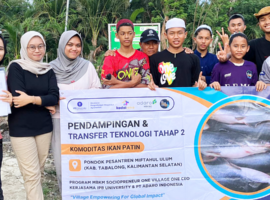 Tim OVOC IPB University Beri Pendampingan Perbaikan Kualitas Air Kolam Pemeliharaan Ikan Patin dengan Cara Filtrasi