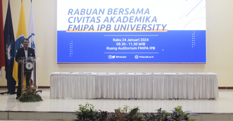 Implementasi Pembangunan Zona Integritas, Pimpinan FMIPA IPB University Tanda Tangani Pakta Integritas