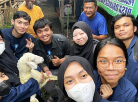 Mahasiswa KKN-T Inovasi IPB University Bersama Posyantek Adakan Pelatihan Pengecekan Dasar Kesehatan Kambing untuk Peternak