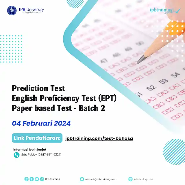 Prediction Test English Proficiency Test (EPT) Paper Based Test - Batch 2