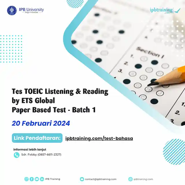 Tes TOEIC (Paper Based Test) - Batch 1
