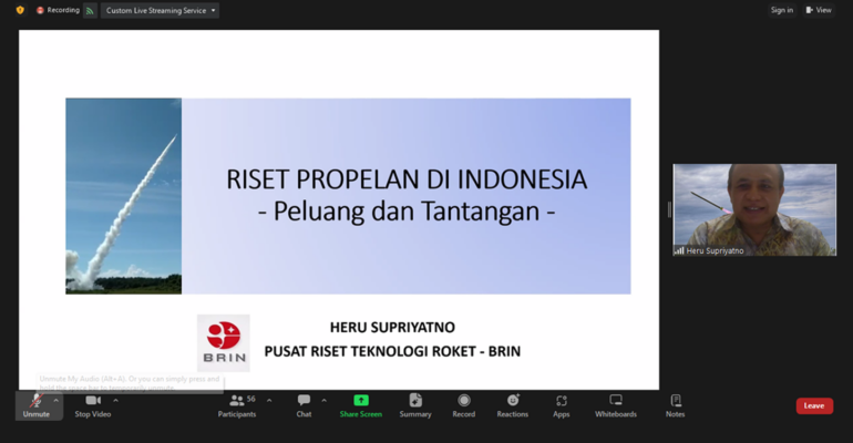 Departemen Fisika IPB University Hadirkan Pakar Roket BRIN, Uraikan Tantangan dan Peluang Riset Propelan Roket di Indonesia