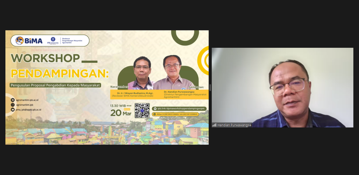 DPMA IPB University Gelar Workshop Pendampingan Pengusulan Proposal Pengabdian BIMA 2024