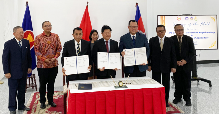 IPB University Perkuat Kerja Sama dengan Royal University of Agriculture, Kamboja