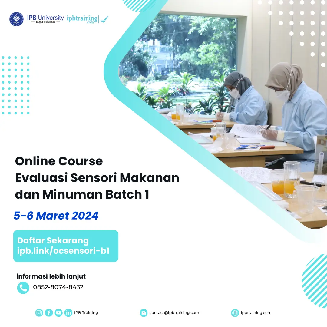 Online Course Evaluasi Sensori Makanan dan Minuman Batch 1