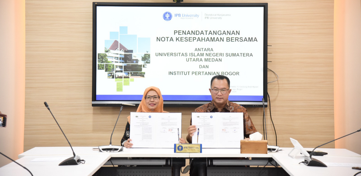 Perkuat Tridharma Perguruan Tinggi, IPB University dan UINSU Medan Tanda Tangani MoU