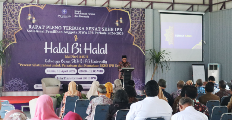 SKHB IPB University Adakan Halal Bihalal Sekaligus Sosialisasi Pemilihan Anggota MWA Periode 2024-2029