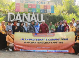 Fapet IPB University dan Himpunan Pensiunan Fapet Gelar Jalan Pagi Sehat dan Campus Tour