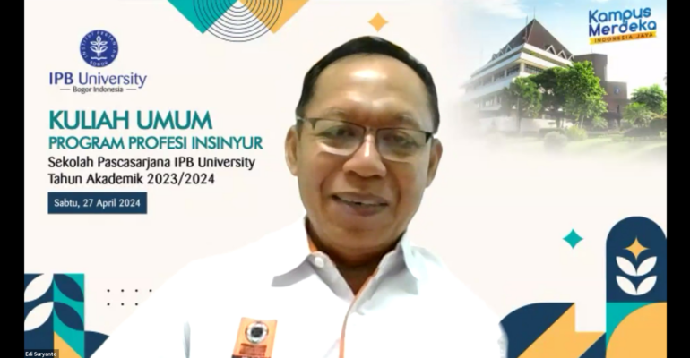 Menjadi Insinyur Profesional, PPI SPs IPB University Adakan Kuliah Umum