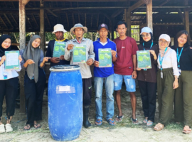 Mahasiswa KKNT Inovasi IPB University Buat Inovasi Pakan Silase Bersama Peternak Desa Pulo