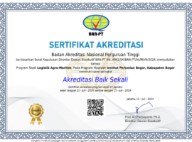 Program Studi Magister Logistik Agro-Maritim Sekolah Pascasarjana IPB University Raih Akreditasi Baik Sekali