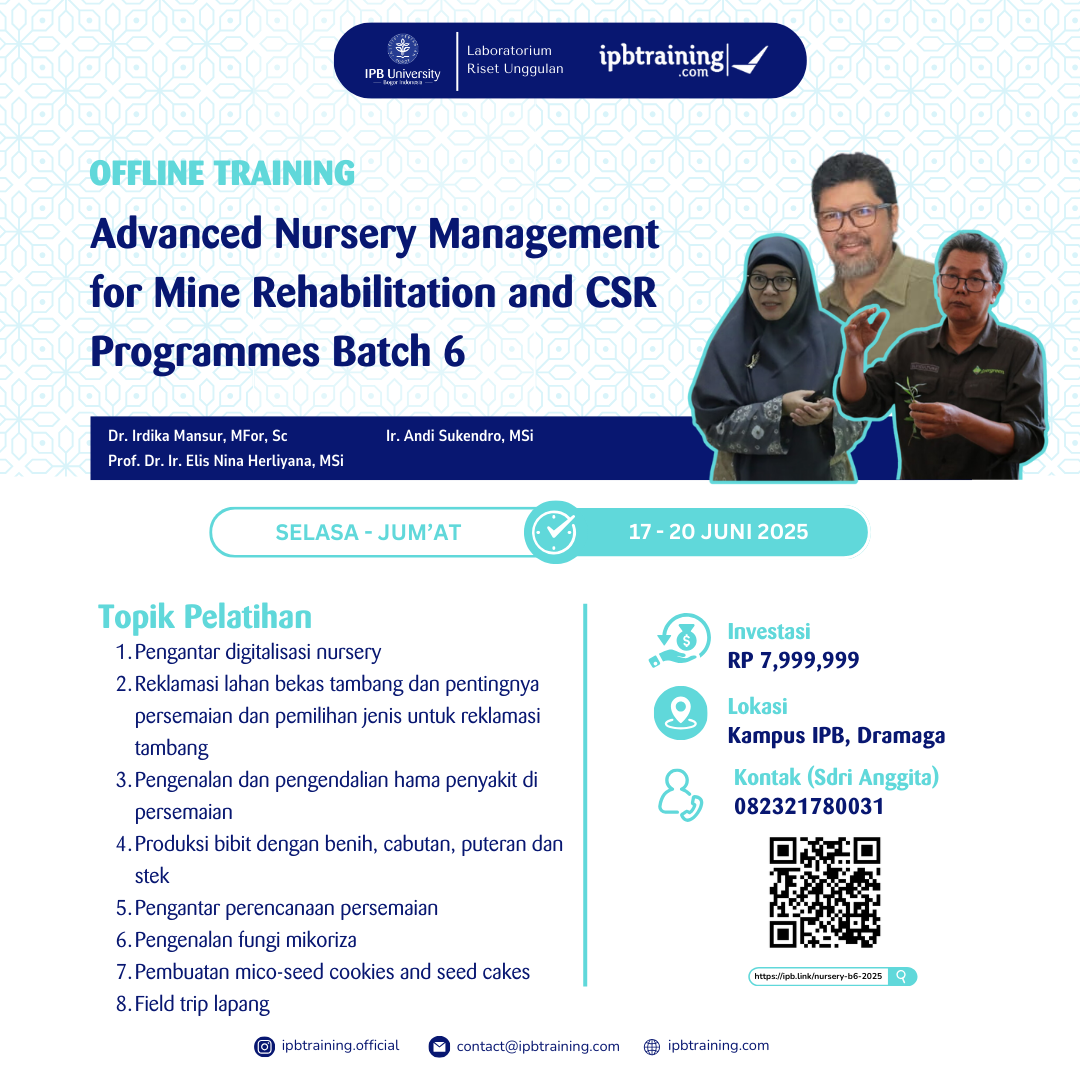 Advanced Nursery Management for Mine Rehabilitation and CSR Programmes Batch 6
