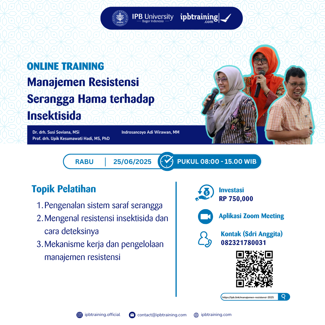 Online Course Manajemen Resistensi Serangga Hama terhadap Insektisida