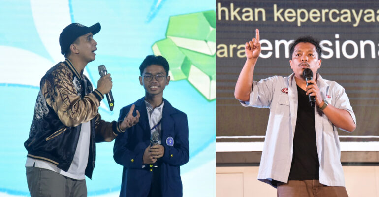 Saat Andovi da Lopez dan Arie Kriting Sambangi Mahasiswa Baru IPB University