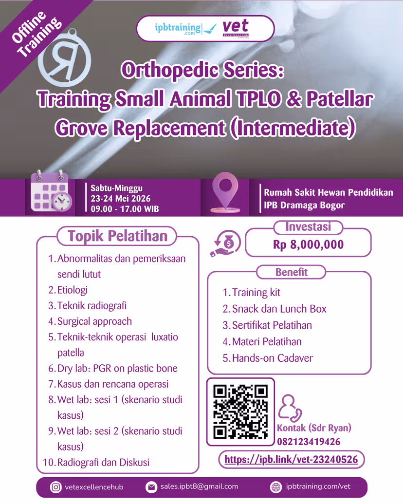 Orthopedic Series: Training Small Animal TPLO & Patellar Grove Replacement (Intermediate)