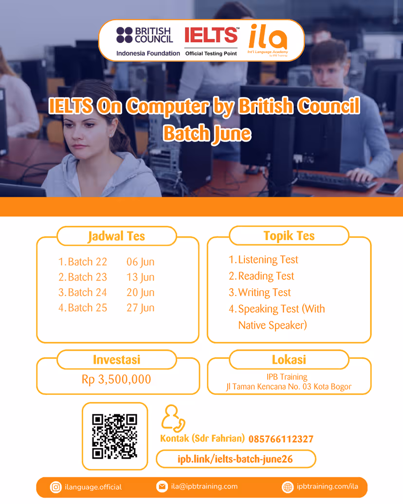 IELTS Test by British Council on Computer – Batch June 2026