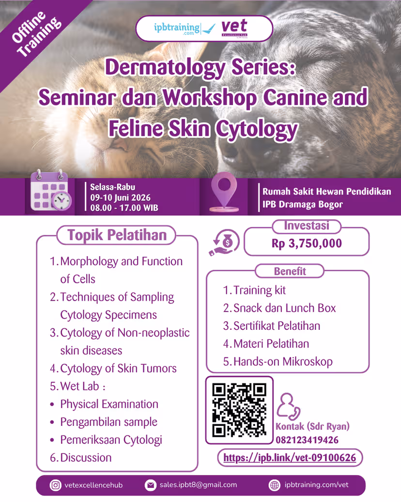 Dermatology Series: Seminar dan Workshop Canine and Feline Skin Cytology