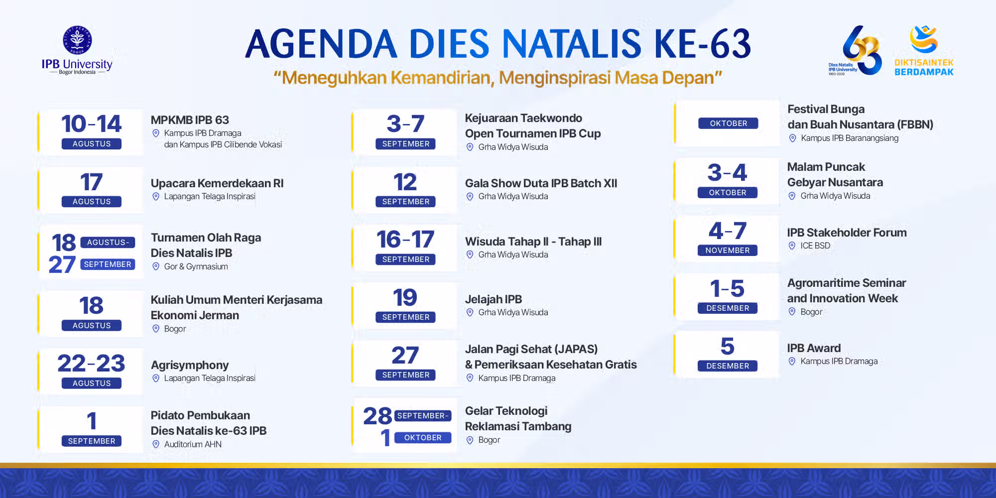 26.07 - Agenda Dies Natalis 63